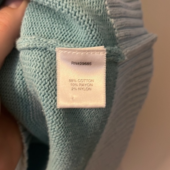 PENDLETON light teal striped sweater size XL - Picture 4 of 5